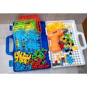 Toy Drill with two bits Building Set  for Replacement Parts See Photos Tested